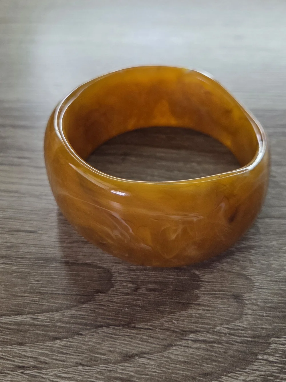 Amber Resin Chunky Bangle Bracelet - Picture 2 of 5